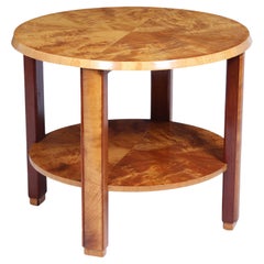 Vintage English Art Deco two tier Coffee Table in Maple