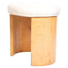 Tabouret en sycomore tapissé A.I C C. Betty Joel C.1930