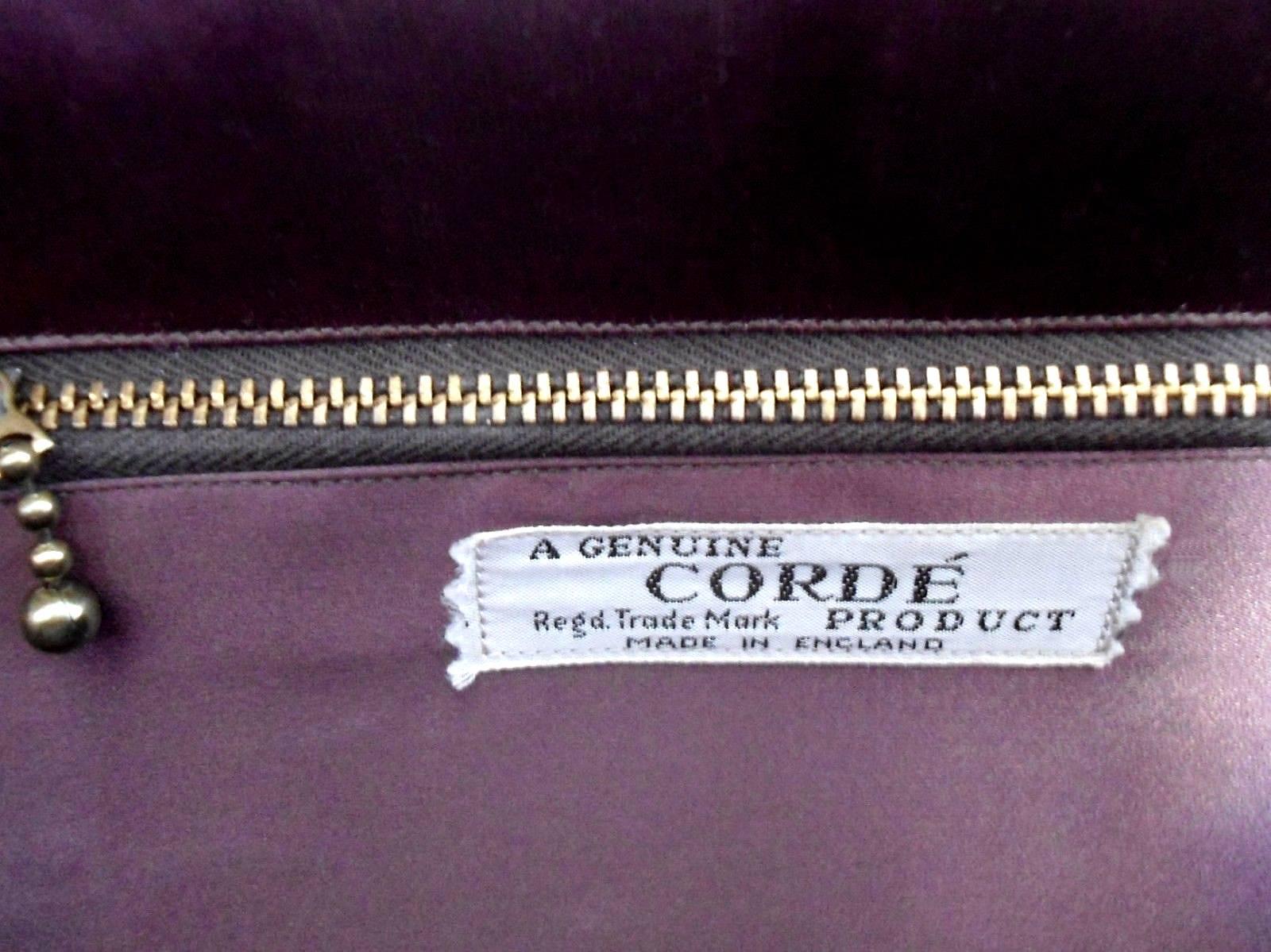 English Art Deco Vintage Cord and Lucite Handbag 1