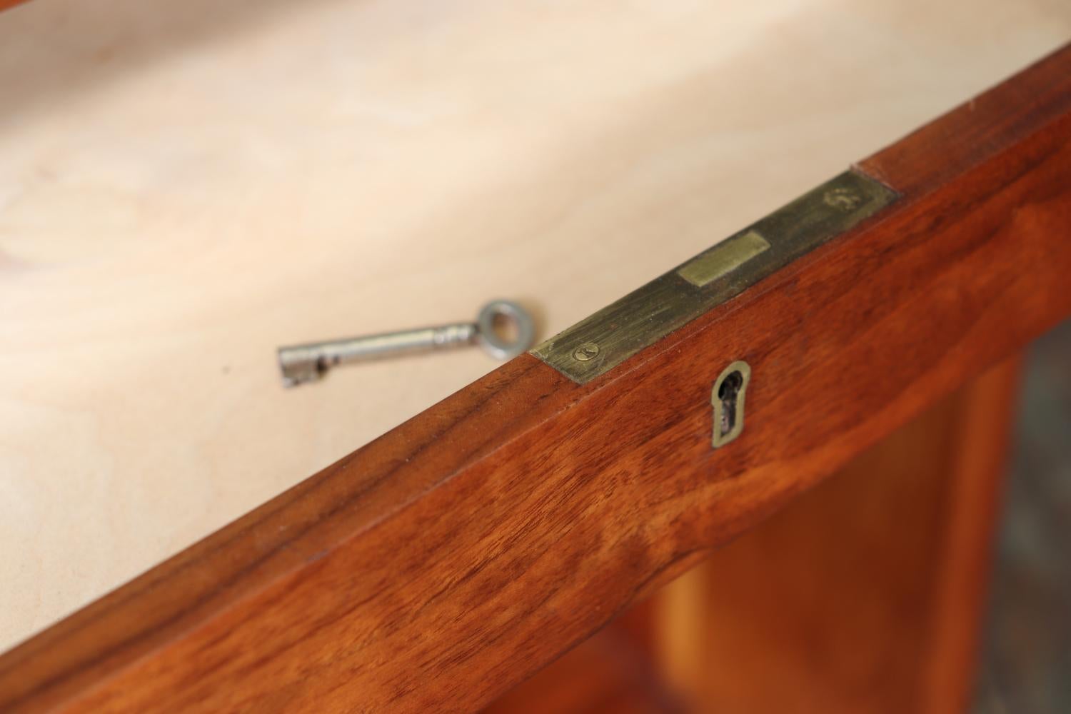 English Art Deco Walnut and Inlaid Console Table For Sale 14