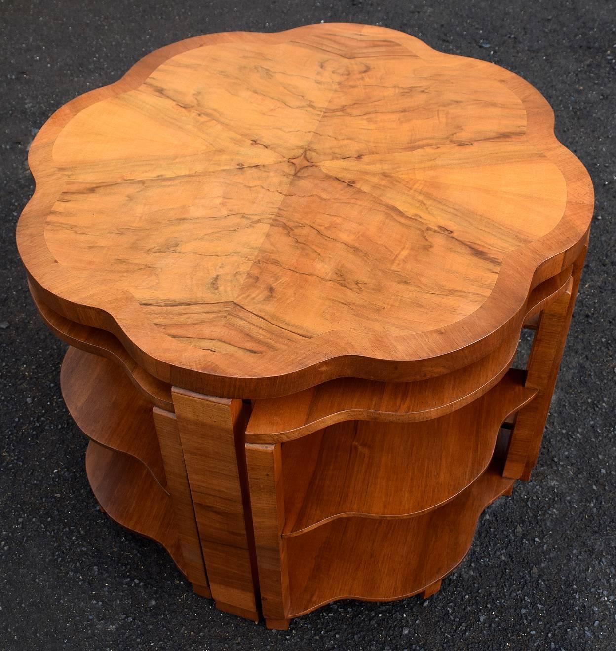 Art Deco Nest of Tables By Harry & Lou Epstein Burr Walnut English 1930's 2