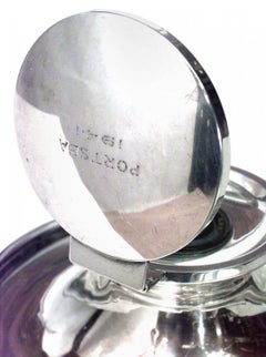 Englisches Art Moderne Silber Tintenfass