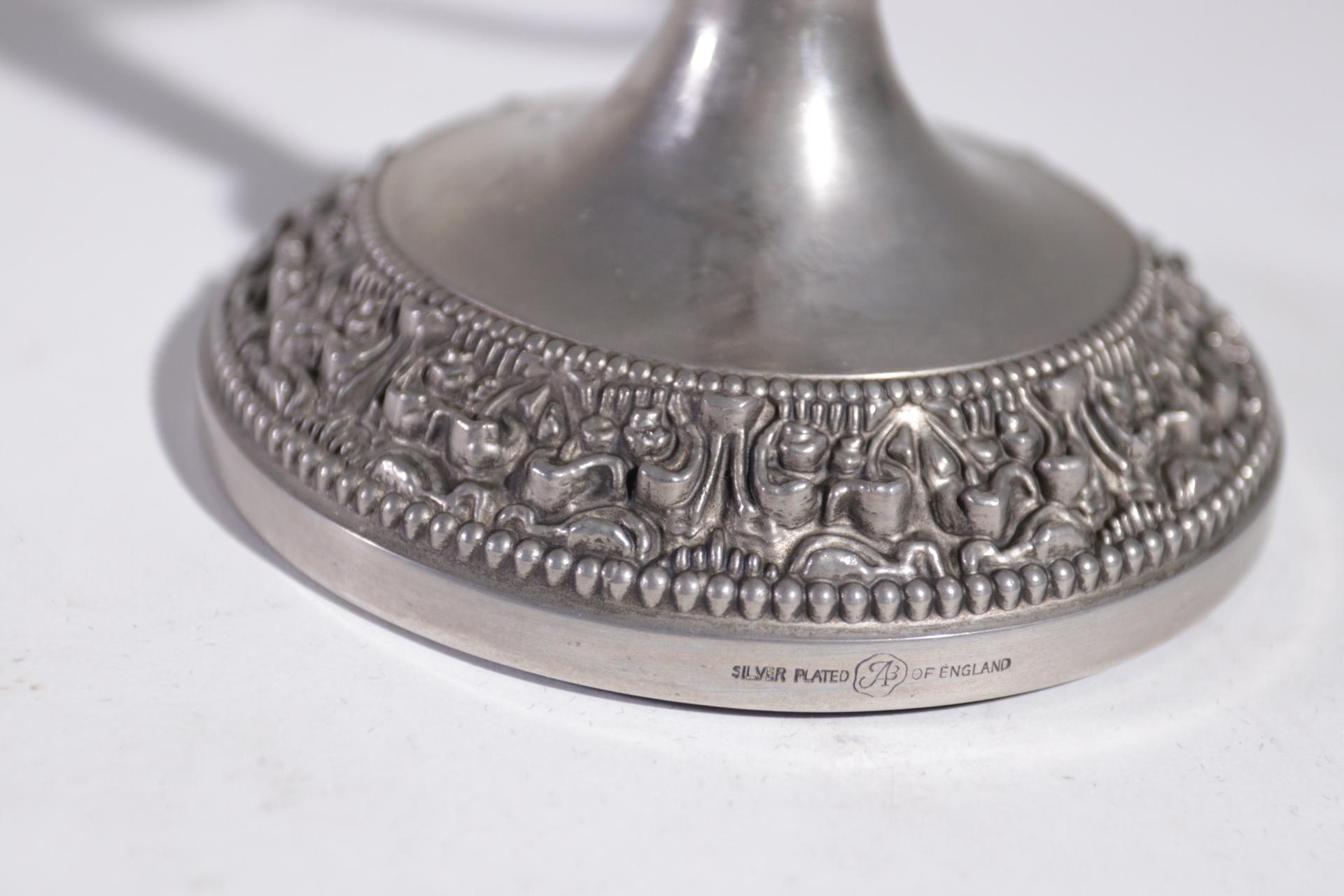 English Art Nouveau Candlestick Silver Plated, 20th Century For Sale 1