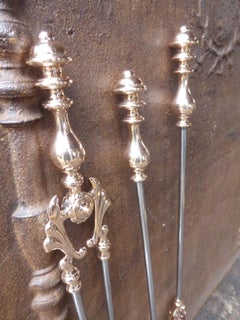 English Art Nouveau Fireplace Tools or Fire Tools, Early 20th Century