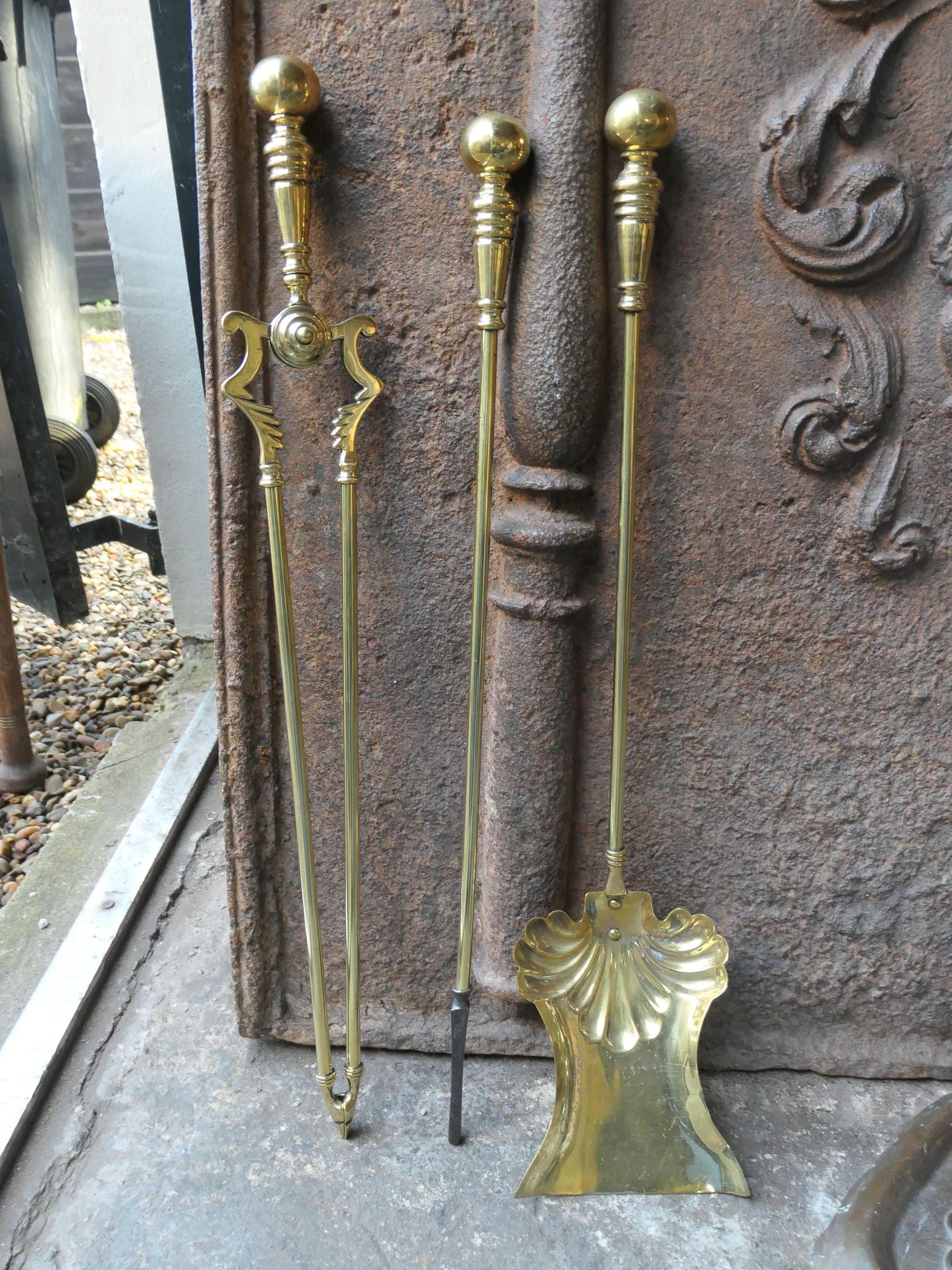 Attrezzi da camino o strumenti da fuoco in stile Art Nouveau inglese, inizio XX secolo in vendita 4