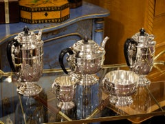 Service à thé anglais Art Nouveau cinq pièces Harrison Brothers and Howson