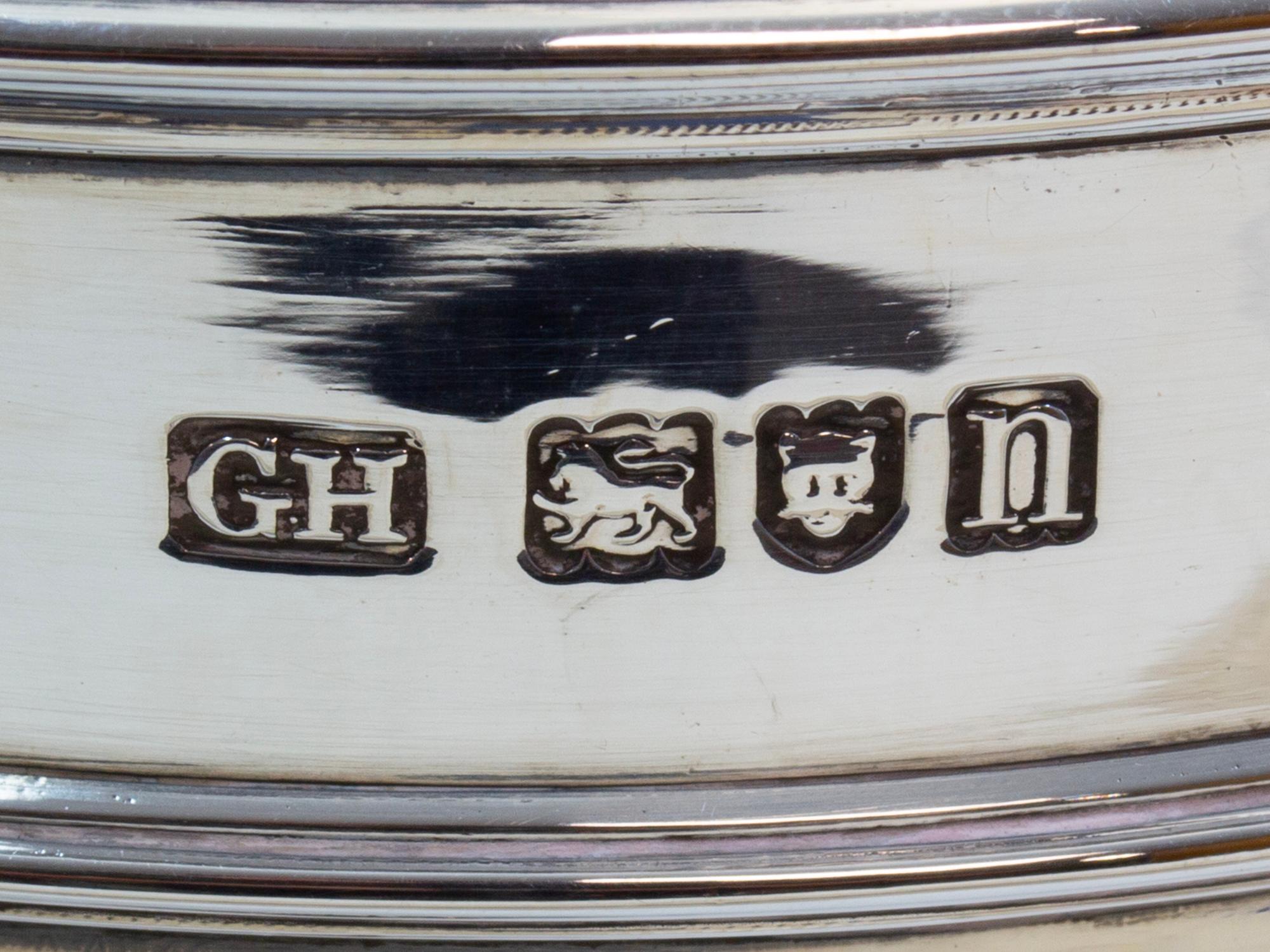 English Art Nouveau Five Pc Sterling Silver Tea Set Harrison Brothers and Howson 3