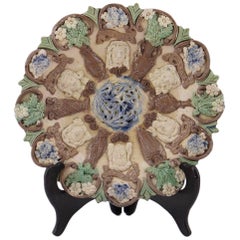 English Art Pottery Castle Hedingway Dish, "The Attributes of Chivalry"