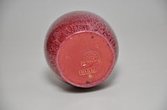 Bretby English Art Pottery Red Pink Vase Ceramic Oriental Pot