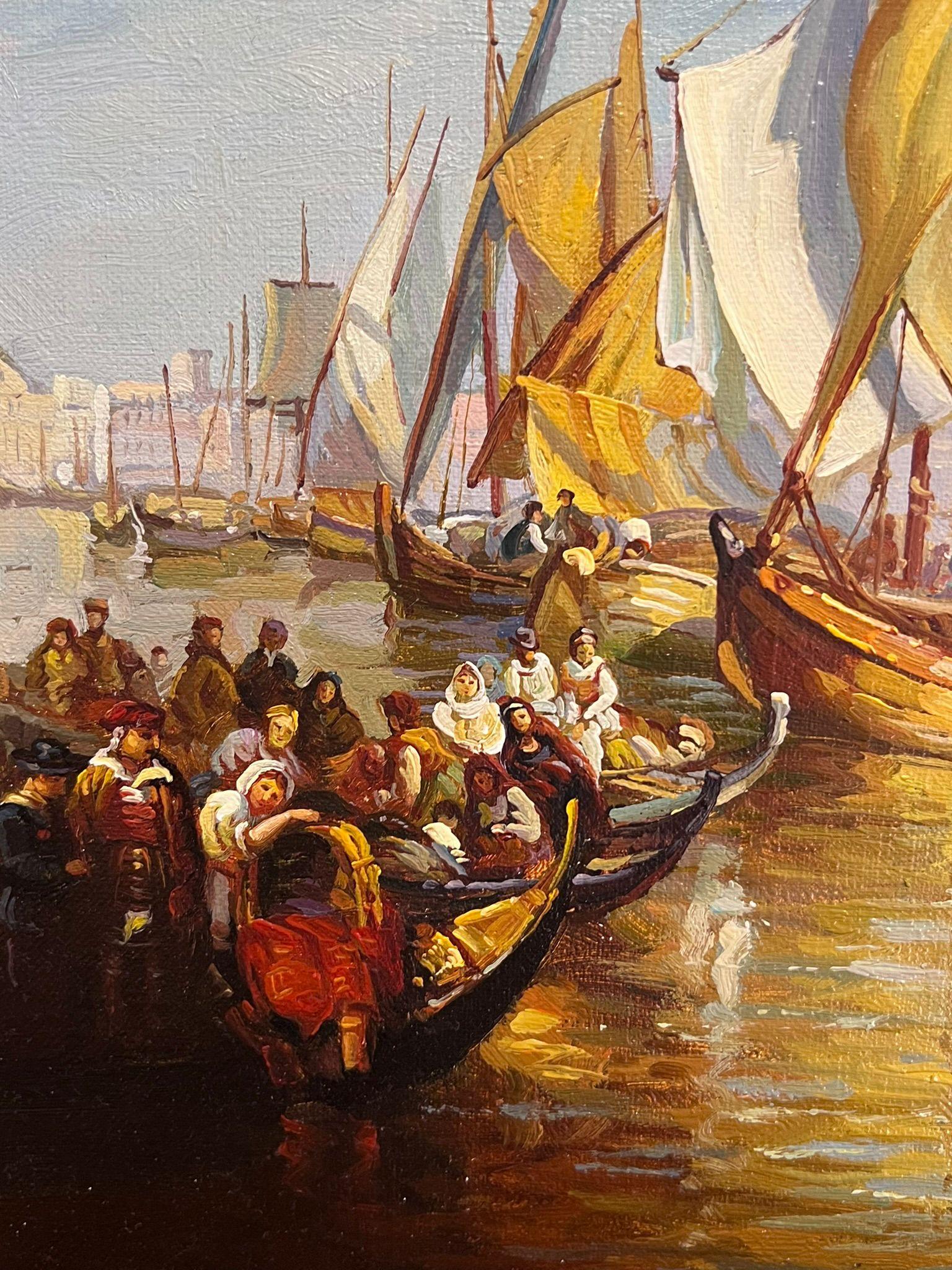 Classical Venice
English School, late 20th century
oil on canvas, framed
Framed: 24.5 x 30.5 inches
Canvas: 18 x 24 inches
Provenance: Private collection, UK
Condition: The painting is in excellent condition, with vibrant colors and no visible signs