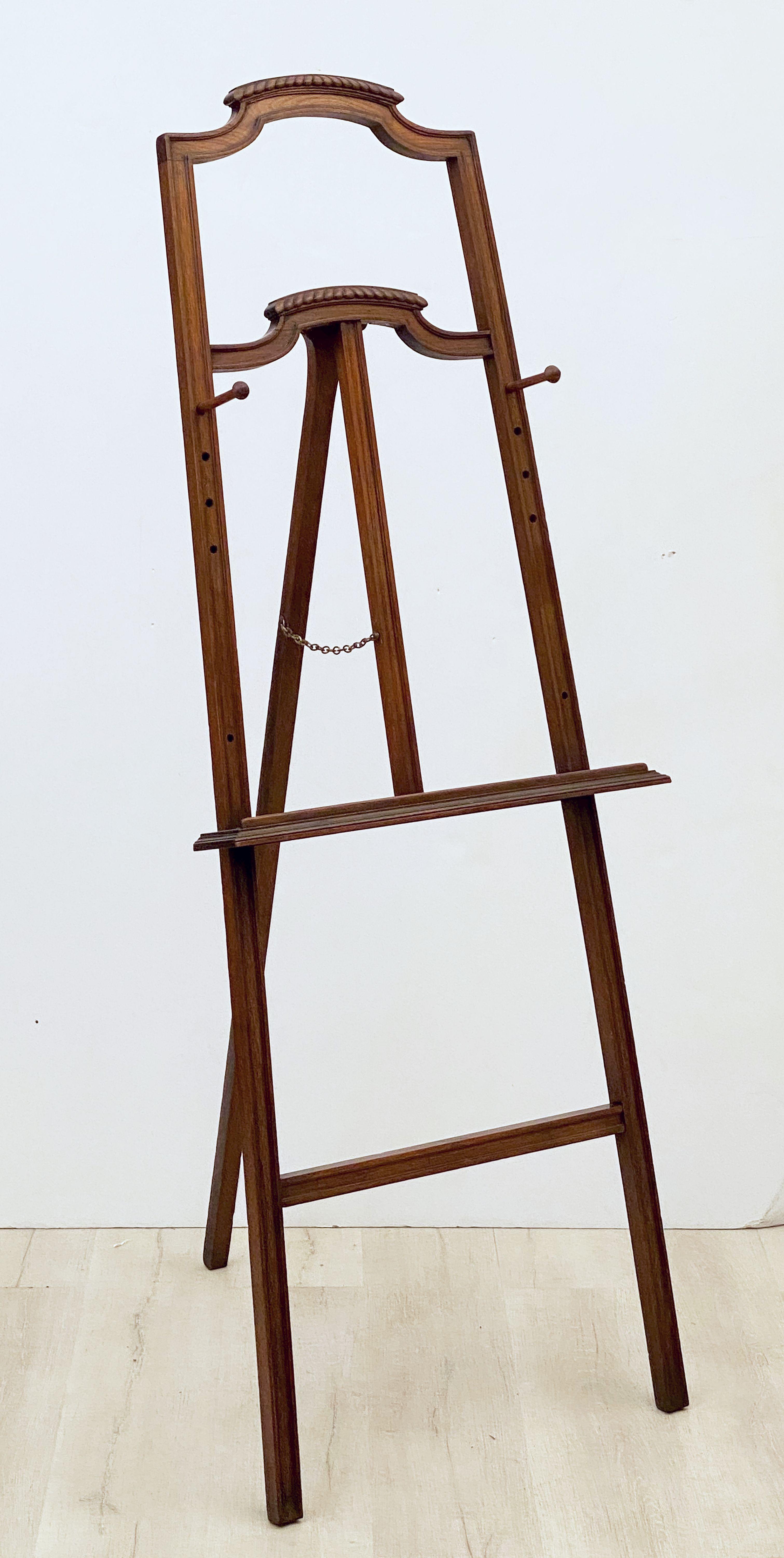 English Artist's or Display Easel with Carved Wood Accents 1