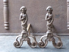 Andirons o Firedogs ingleses Arts & Crafts