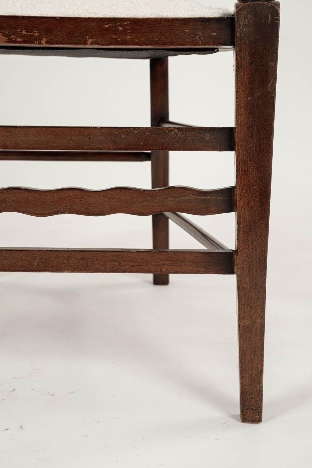 English Arts and Crafts Brown Walnut Armchair attributed to JS Henry For Sale 7
