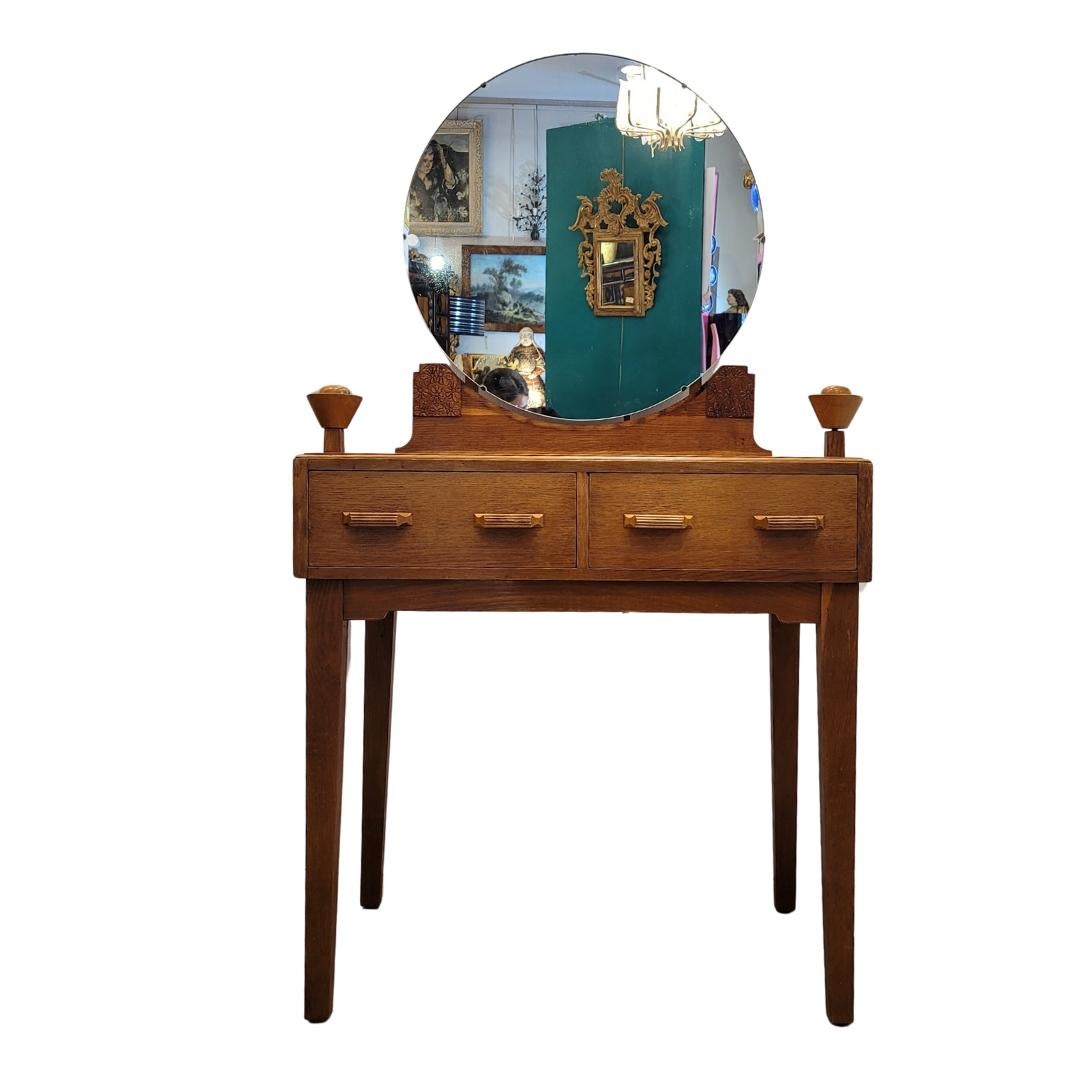 English Arts and Crafts dressing table/desk, Gomme Furniture Wycombe 10