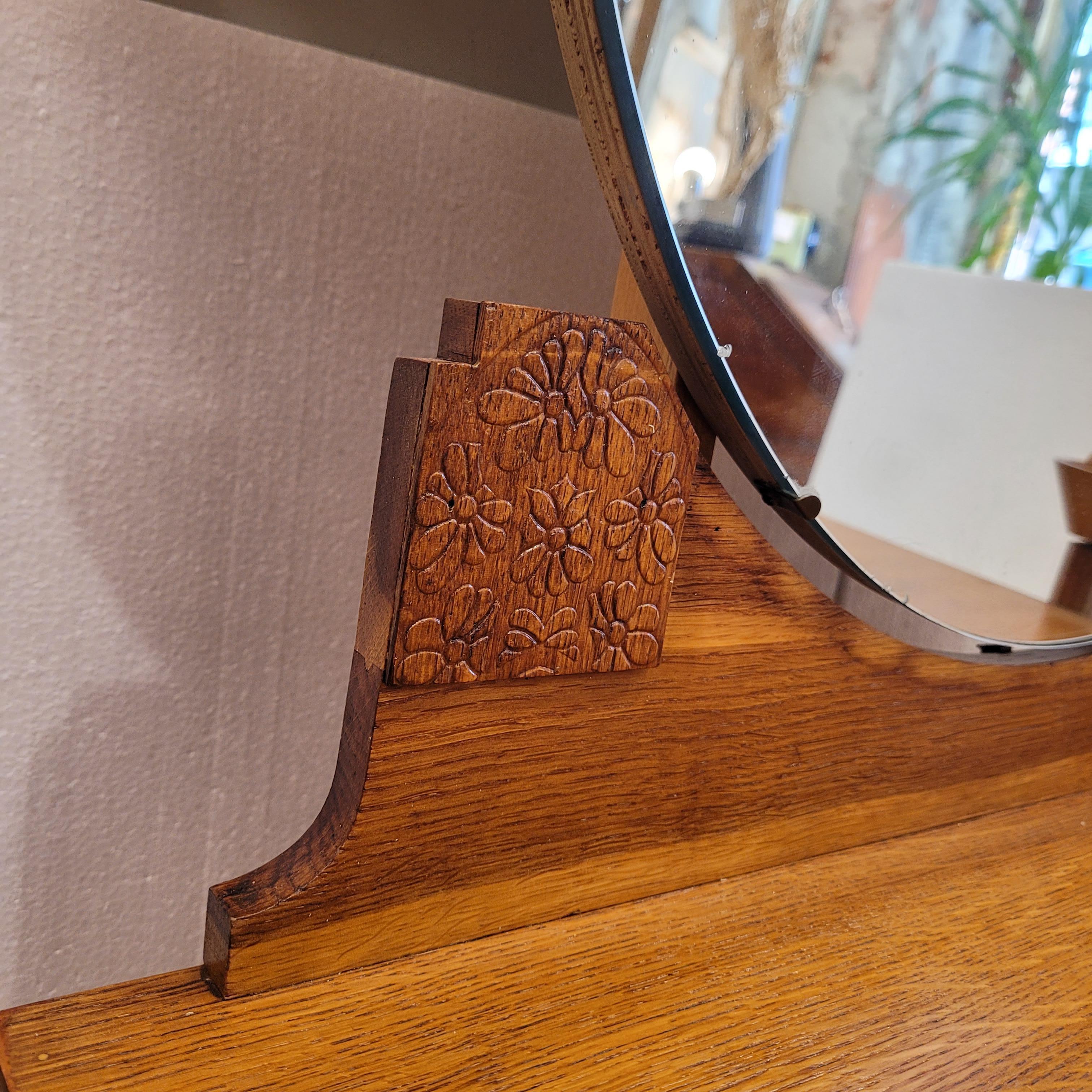 English Arts and Crafts dressing table/desk, Gomme Furniture Wycombe 11