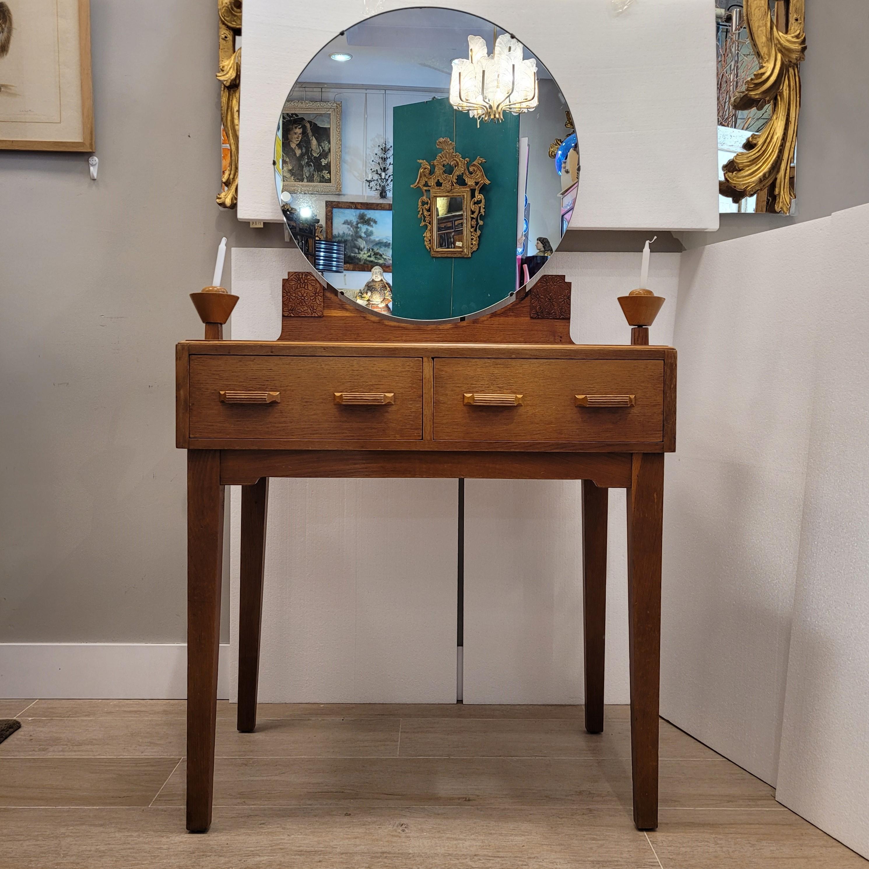 Hand-Crafted English Arts and Crafts dressing table/desk, Gomme Furniture Wycombe