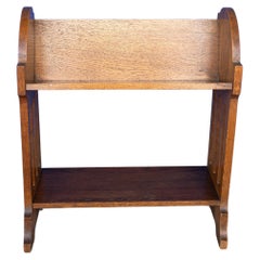 English Arts And Crafts Golden Oak Trough Table Top Bookcase Liberty Of London