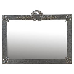 English Arts and Crafts Hammered Wall Mirror c1920