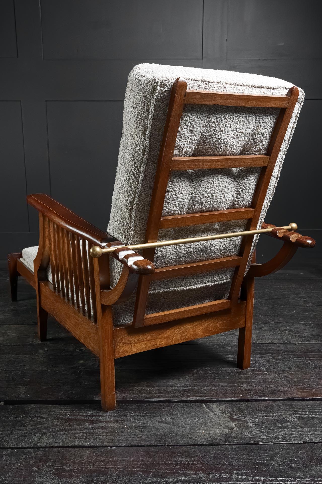 English arts and crafts metamorphic Liberty's of London salon smokers chair For Sale 2