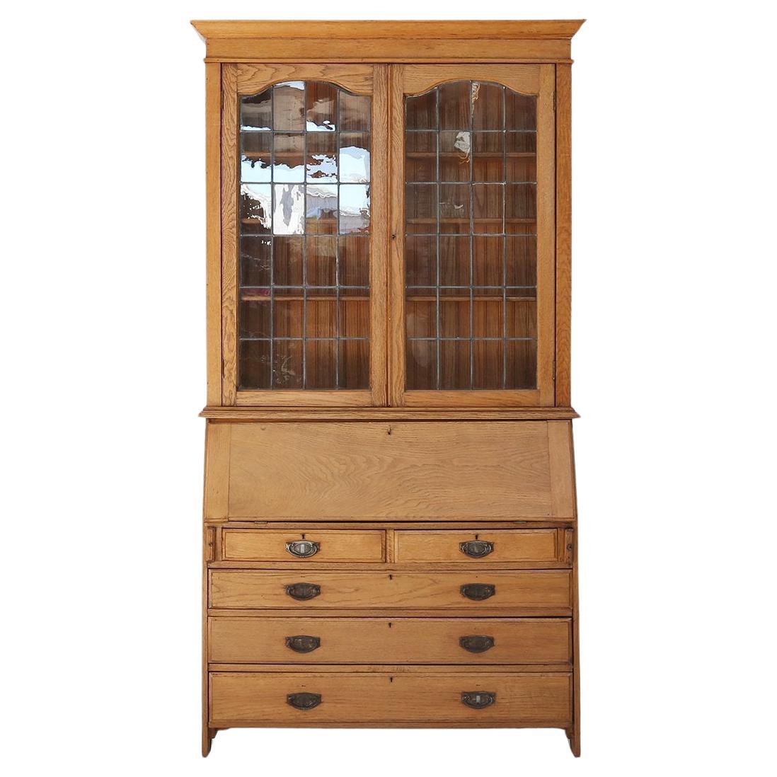 English Arts and Crafts Secretary Bookcase, ca. 1910s