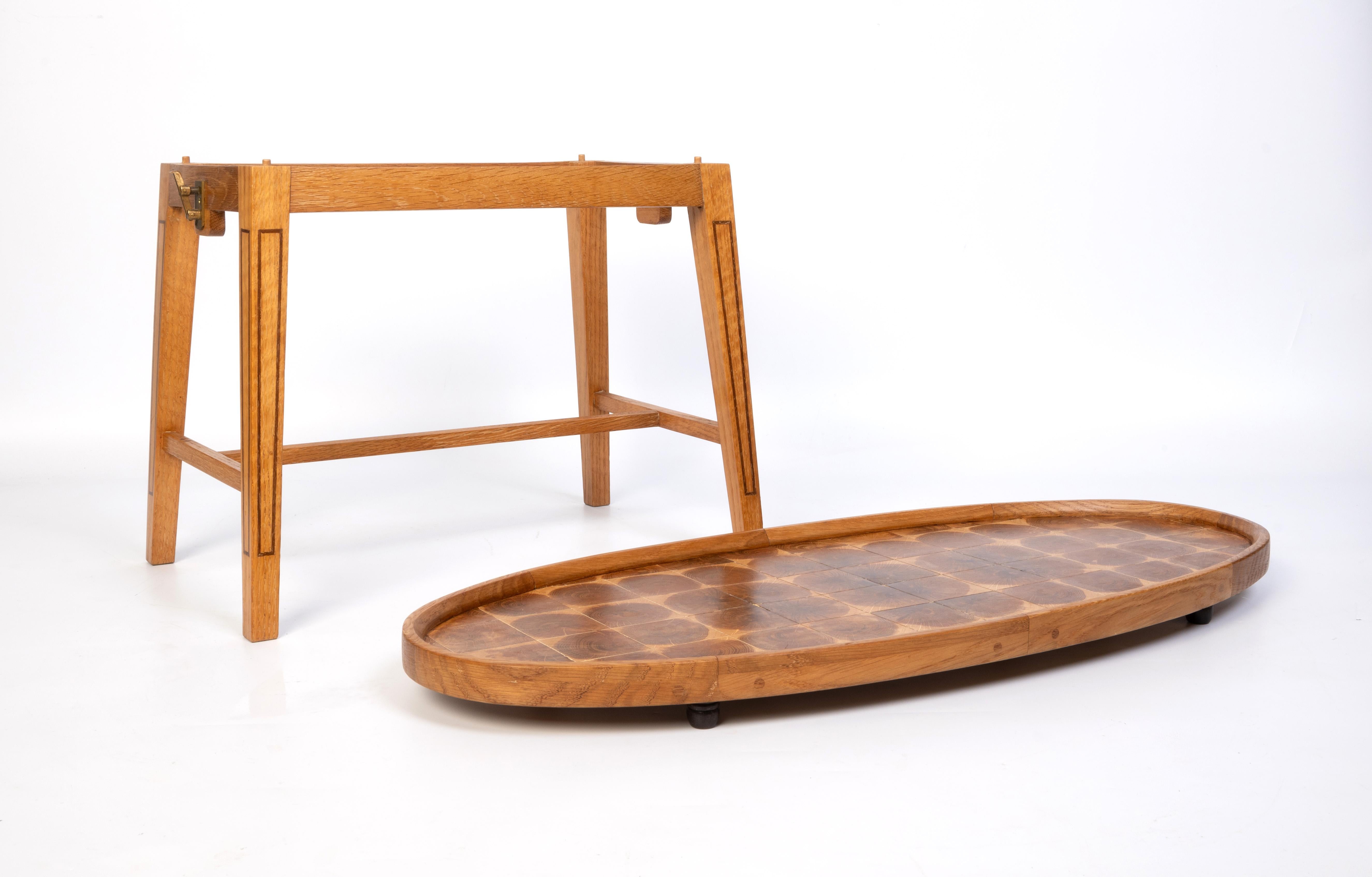 Inglese Tavolino da divano in Oak Oak Piccolo Tavolino da divano in stile arti e mestieri inglese in vendita
