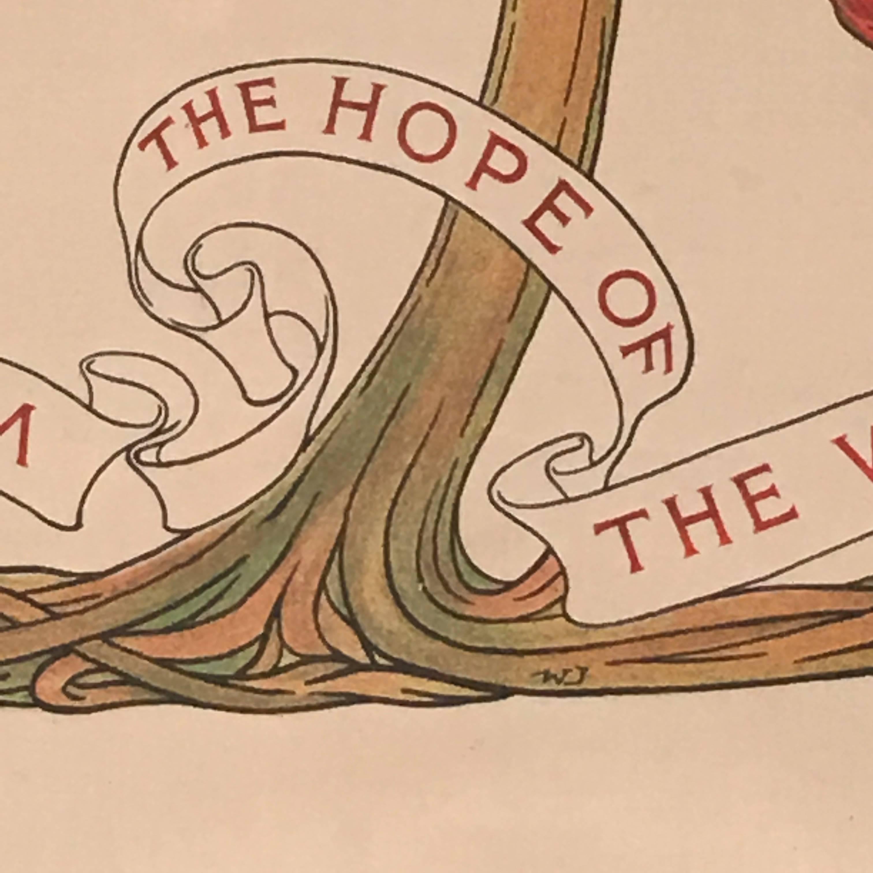 Socialism is the Hope of the World Banner, English. circa 1890 In Excellent Condition In Essex, MA