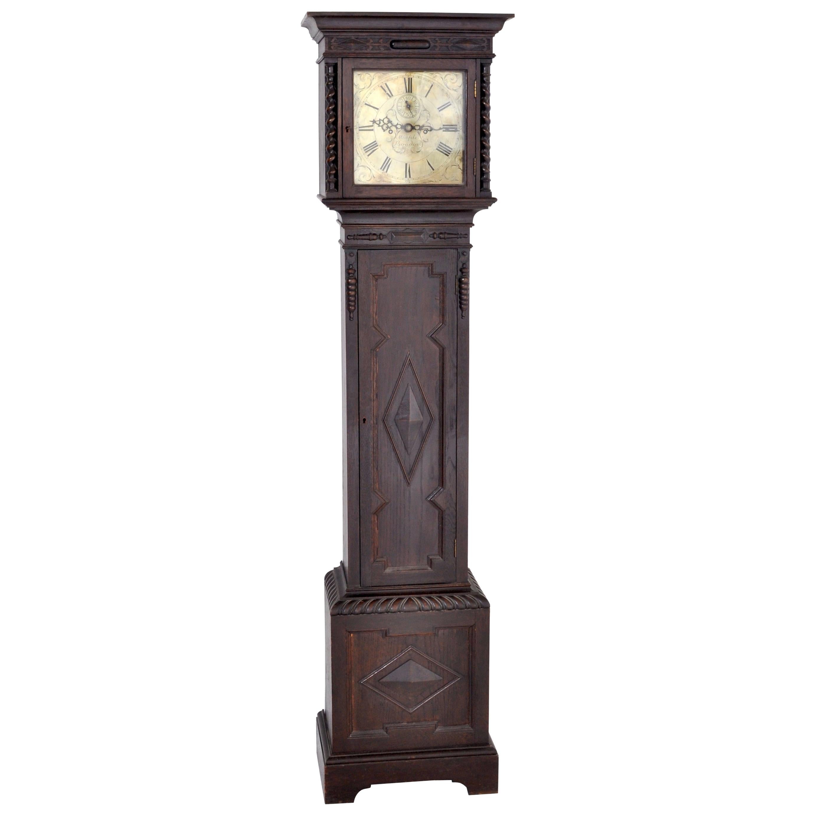 English Arts & Crafts 8-Day Longcase Clock by Maple of London, circa 1890