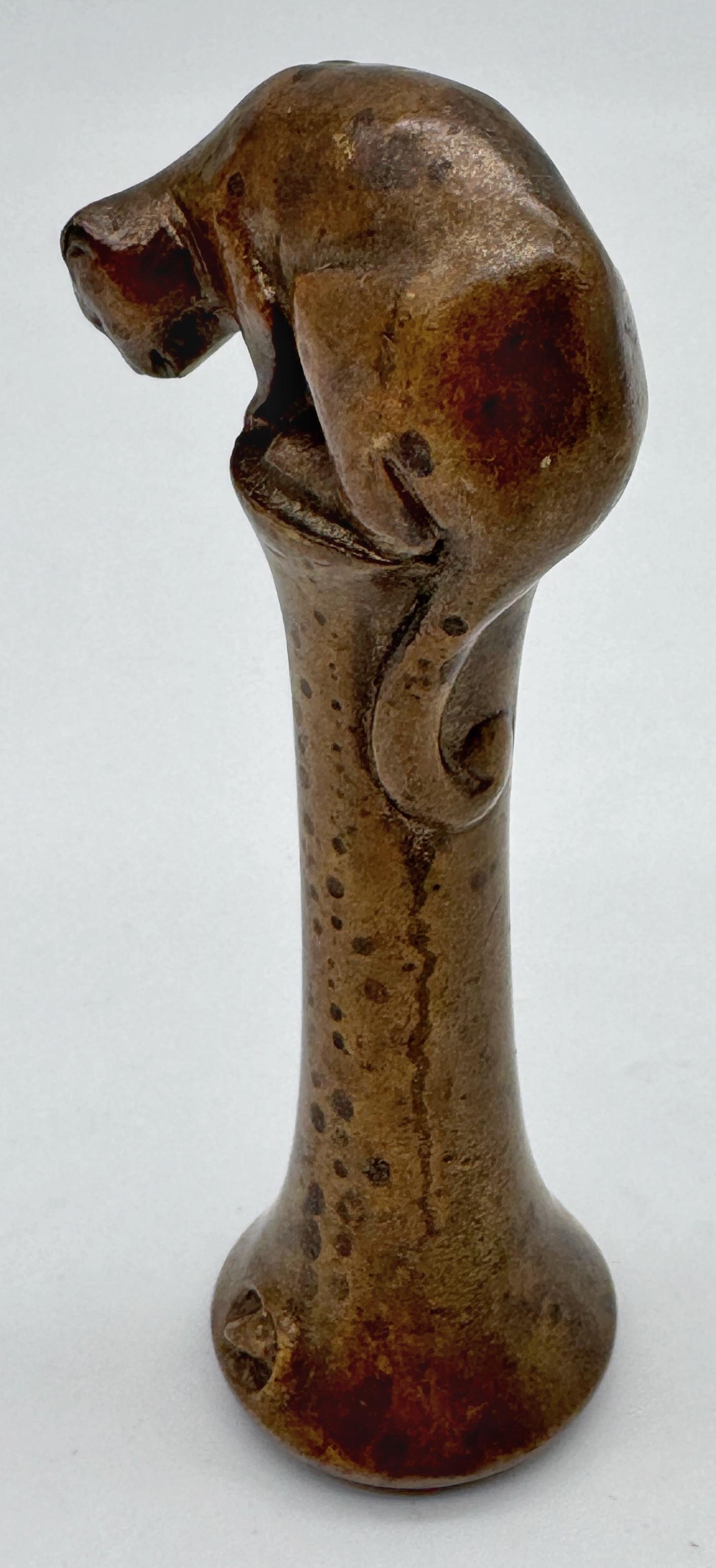 Sello de bronce Arts & Crafts inglés, motivo gato y ratón, circa 1900-1930 Artes y manualidades en venta