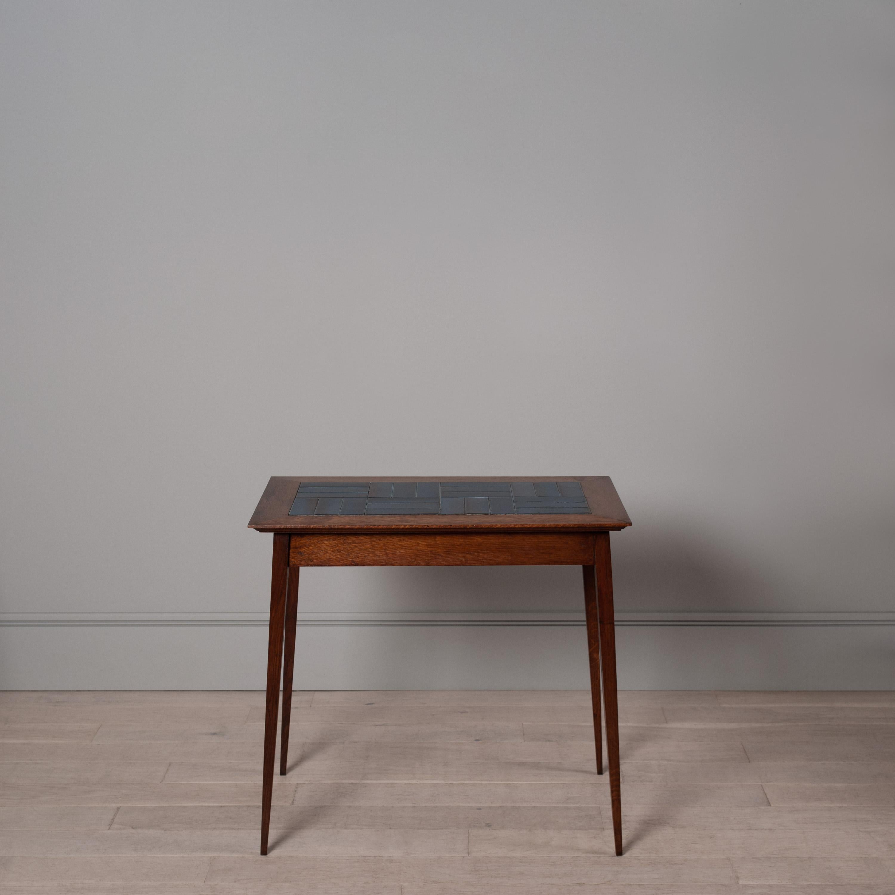 Ceramic English Arts & Crafts Console Table For Sale