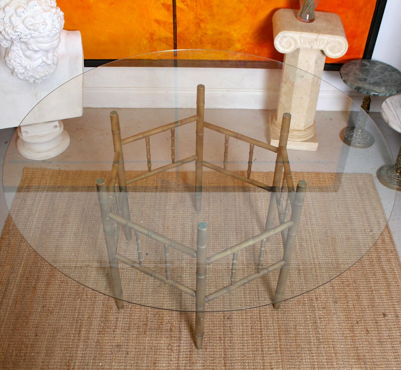 English Arts & Crafts Dining Table Glass Circular Antique For Sale 3