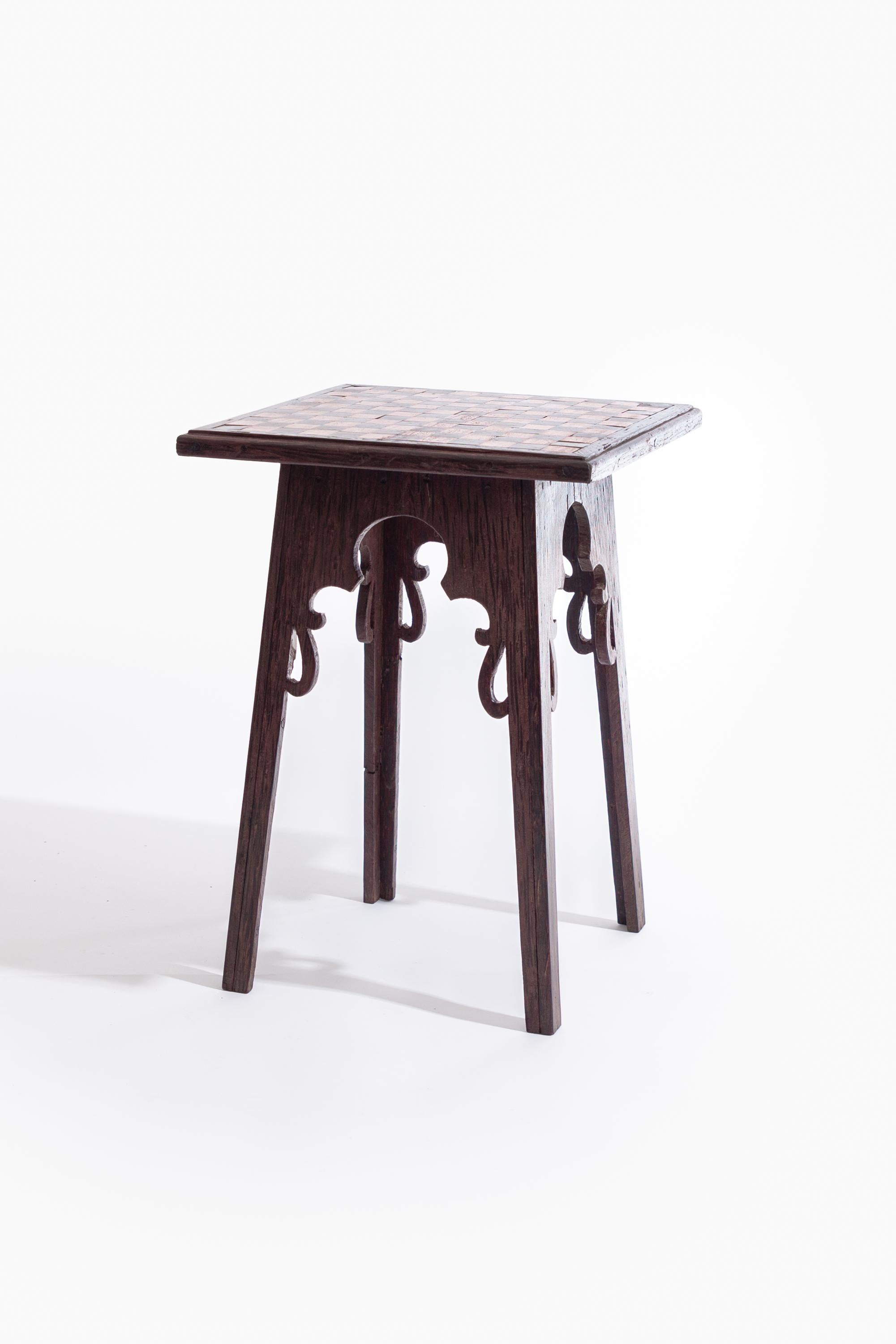 English Arts & Crafts Fruitwood Side Table 1