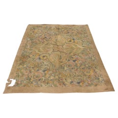 English Arts & Crafts James Templeton Beige Patterned Wool Rug