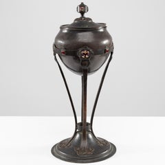 Birmingham Guild Handicraft Arts & Crafts patinated hand-hammered brass chalice