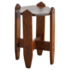 English Arts & Crafts Period Oak Octagonal Side or Drinks Table, ca. 1900