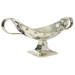 Vintage English Arts & Crafts Silver Bowl by George Laurence Conell, Birmingham, 1931