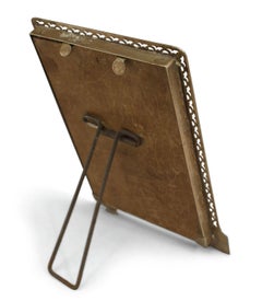 Marco de fotos inglés Arts & Crafts con placa de plata