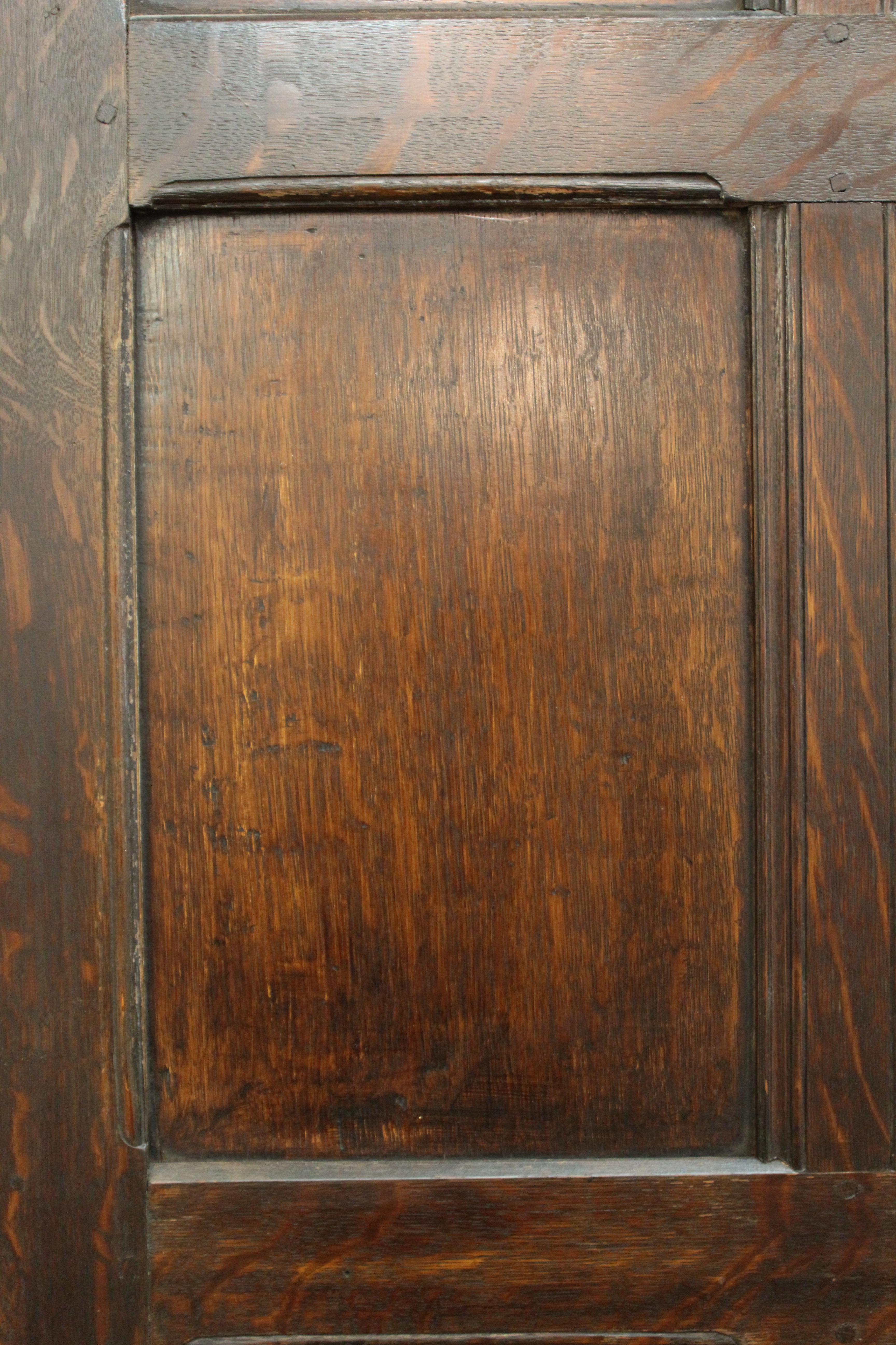 Late 19th Century English Arts & Crafts Three-Panel Oak Screen with Beveled Panels
