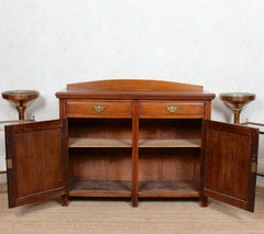 English Arts & Crafts Walnut Dresser Base Sideboard 19th Century Cabinet