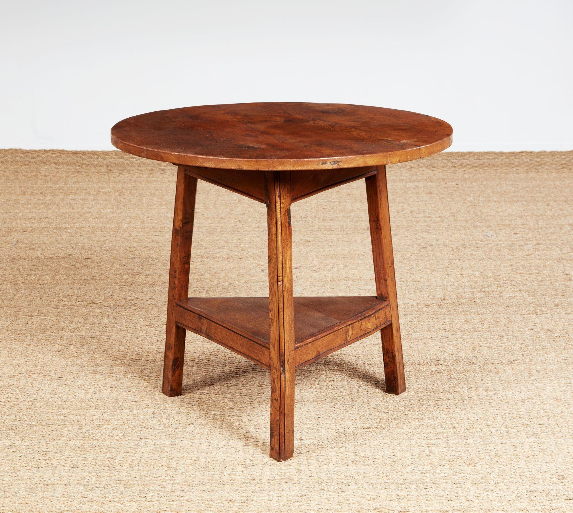 English Ash Cricket Table with Lower Shelf For Sale 3