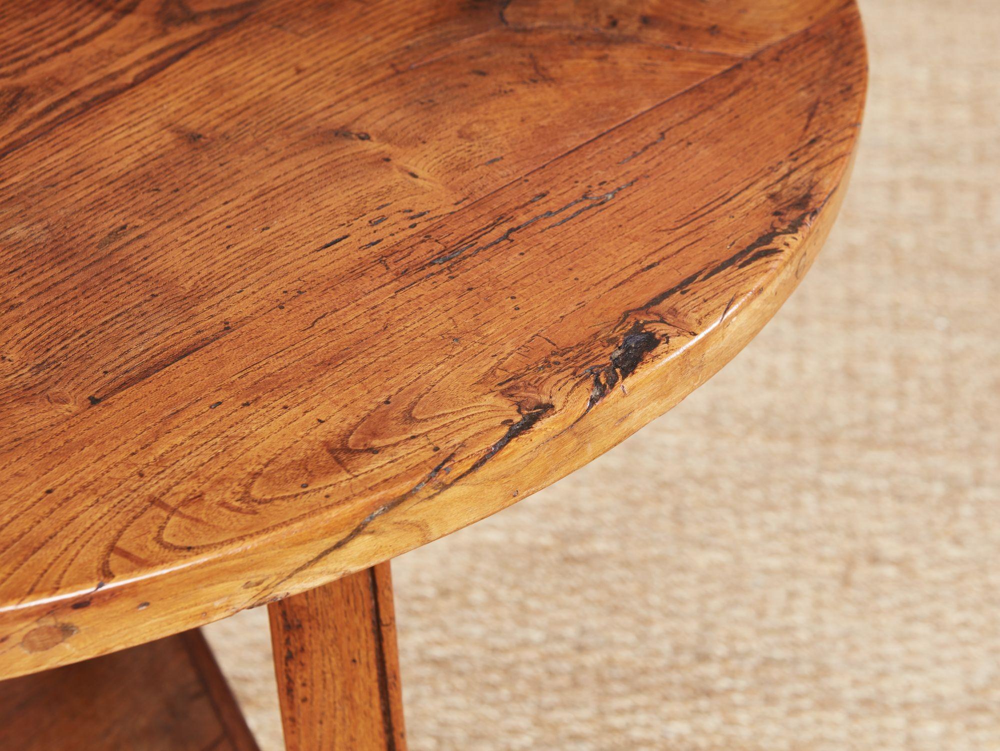 English Ash Cricket Table with Lower Shelf For Sale 4
