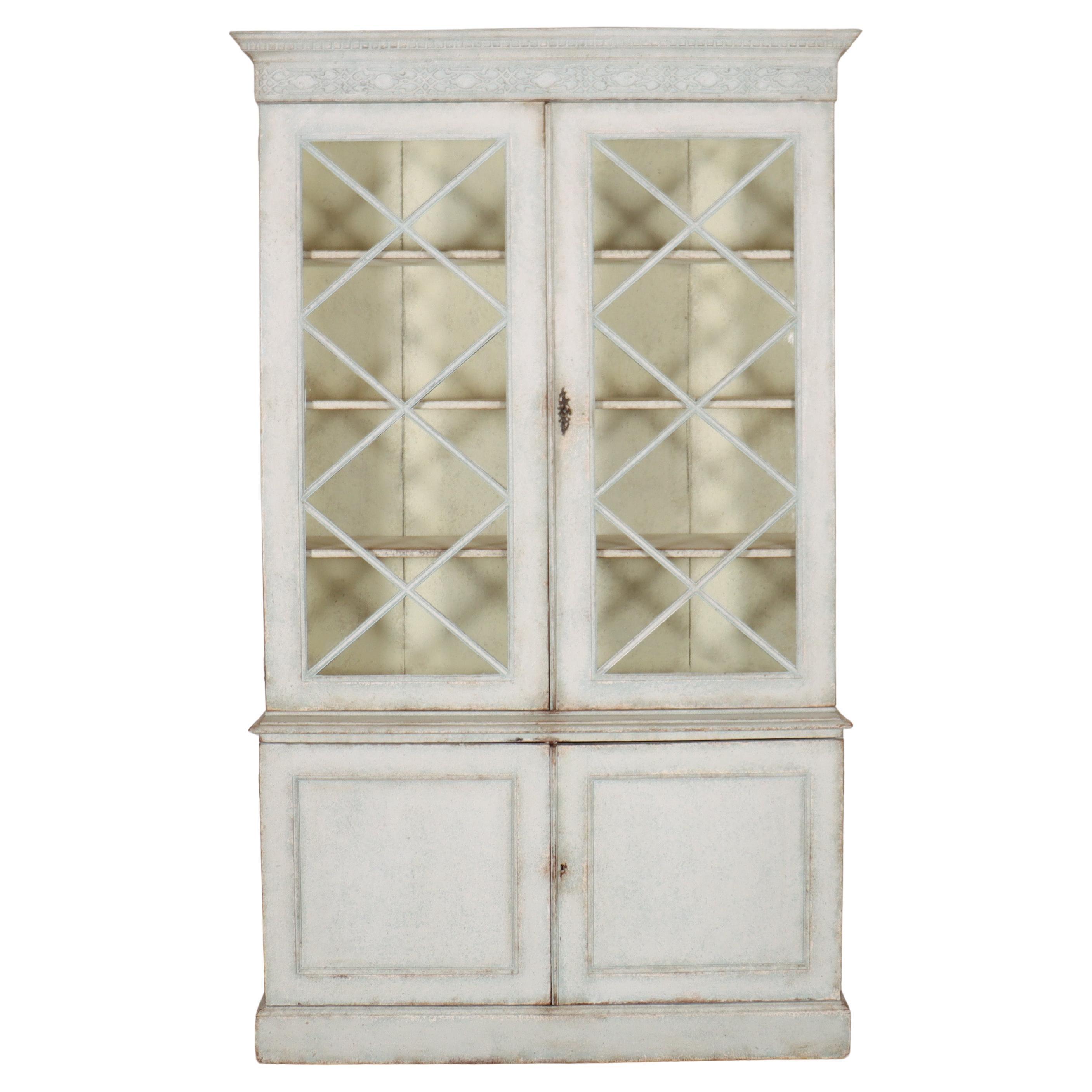 English Astragal Glazed Bookcase