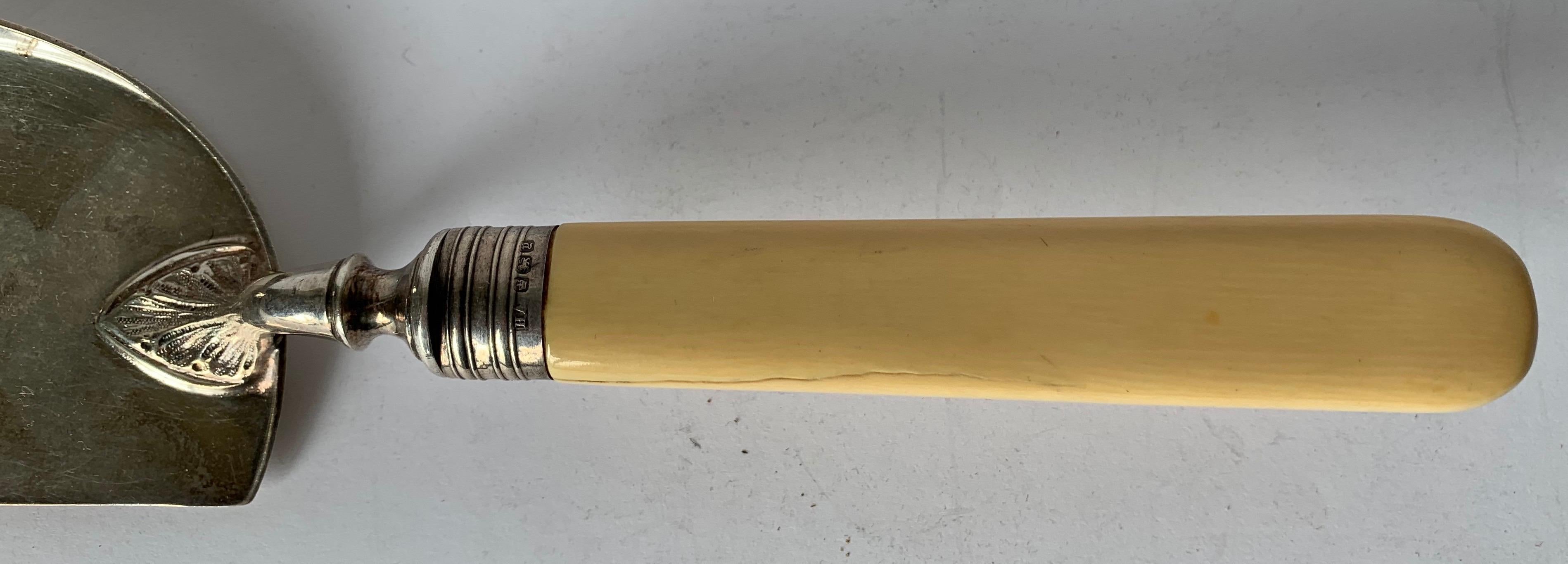 Atkin Brothers English Silver and Bone Handle Crumber In Good Condition In Stamford, CT