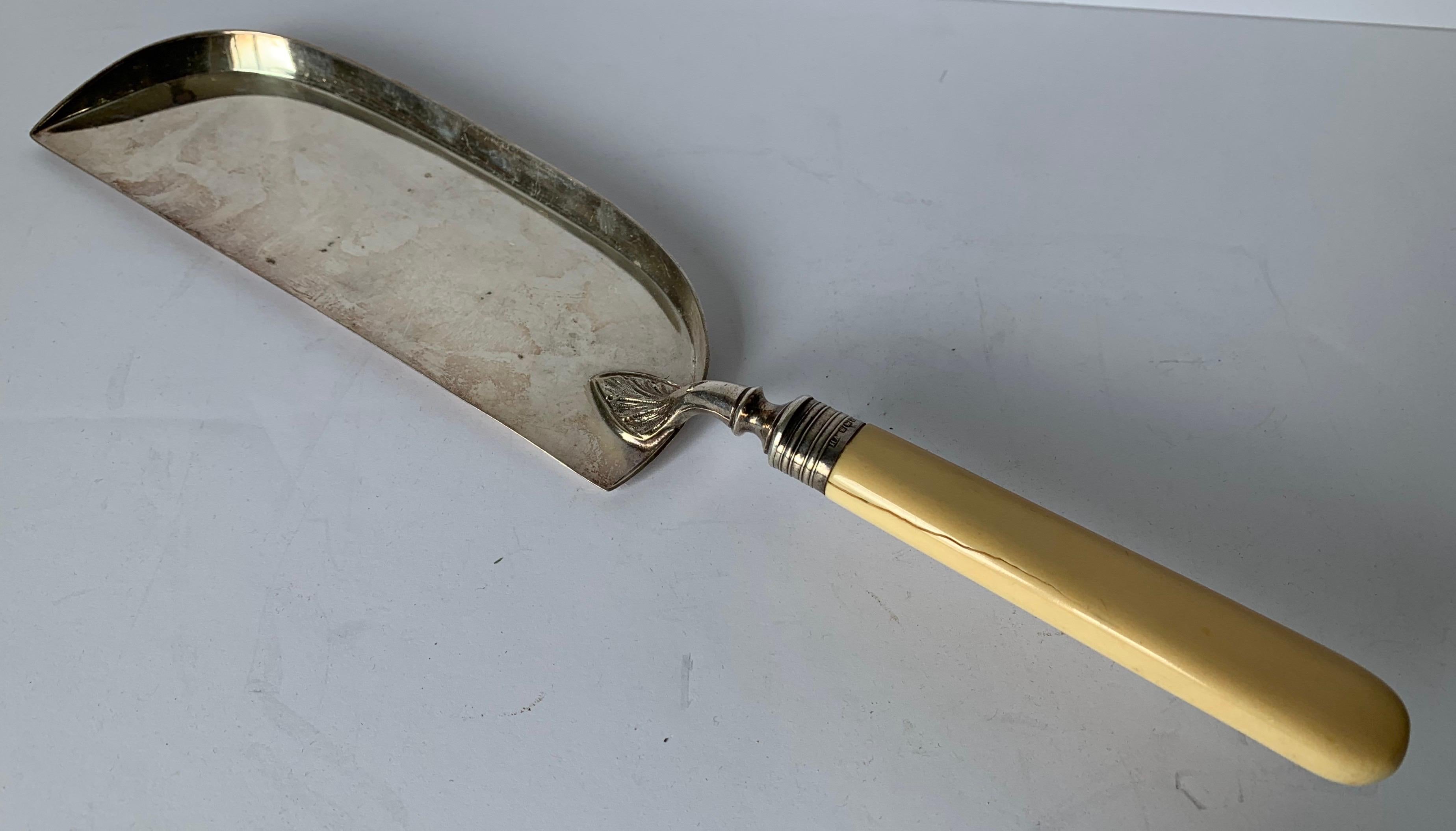 Mid-20th Century Atkin Brothers English Silver and Bone Handle Crumber