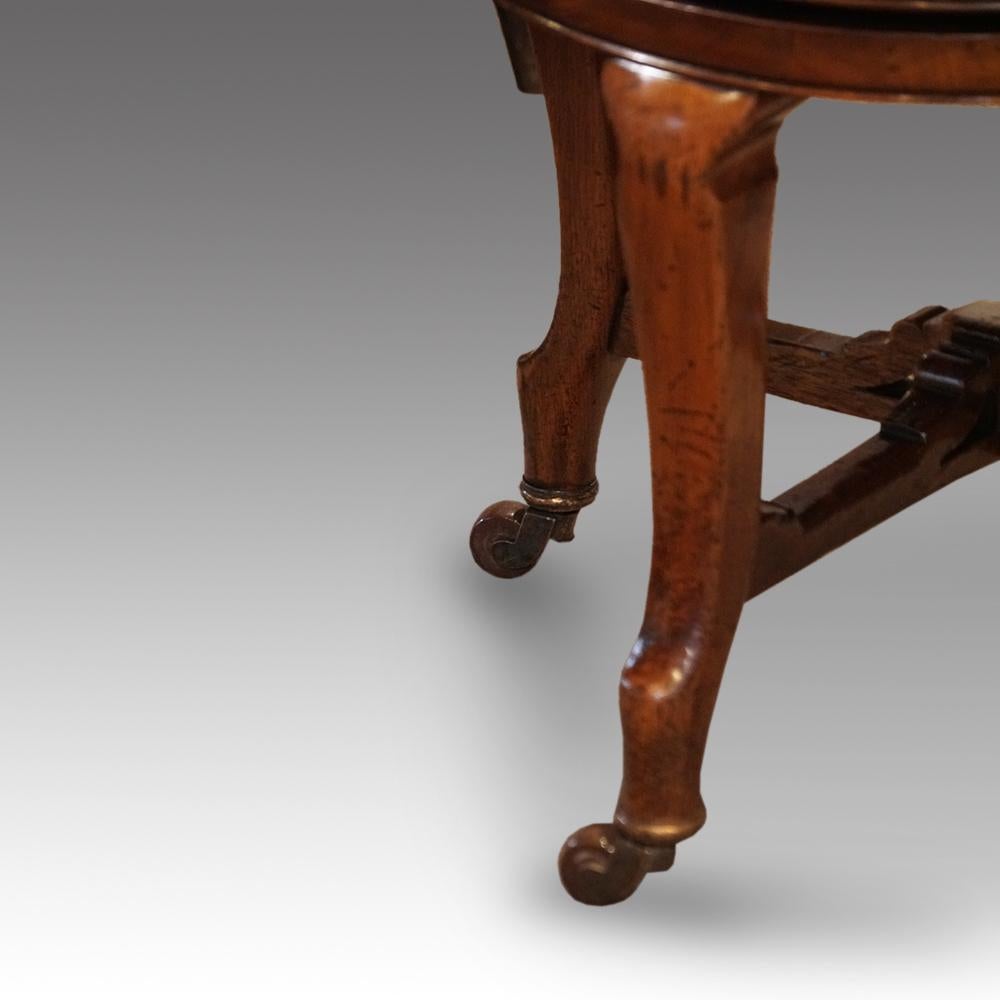 English Attorneys Edwardian Mahogany Swivel Desk Chair, circa 1900 2
