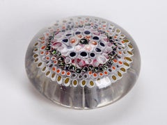 English Attributed Antique Concentric Cane Design Glass Paperweight