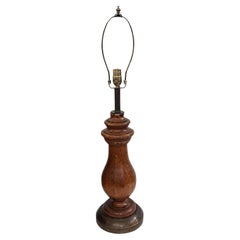 Vintage English Baluster Wood Lamp