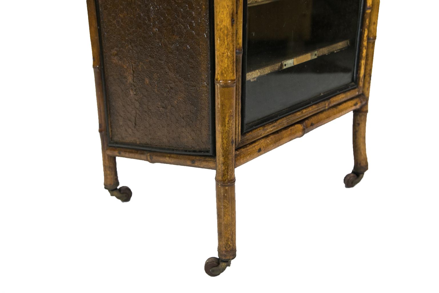 English Bamboo and Lacquer Music Cabinet 5