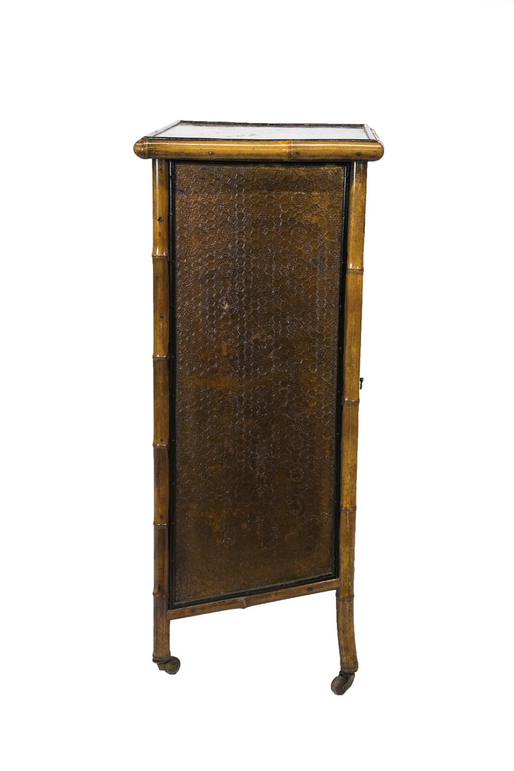 English Bamboo and Lacquer Music Cabinet 6