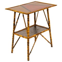 English Bamboo and Lacquer Table