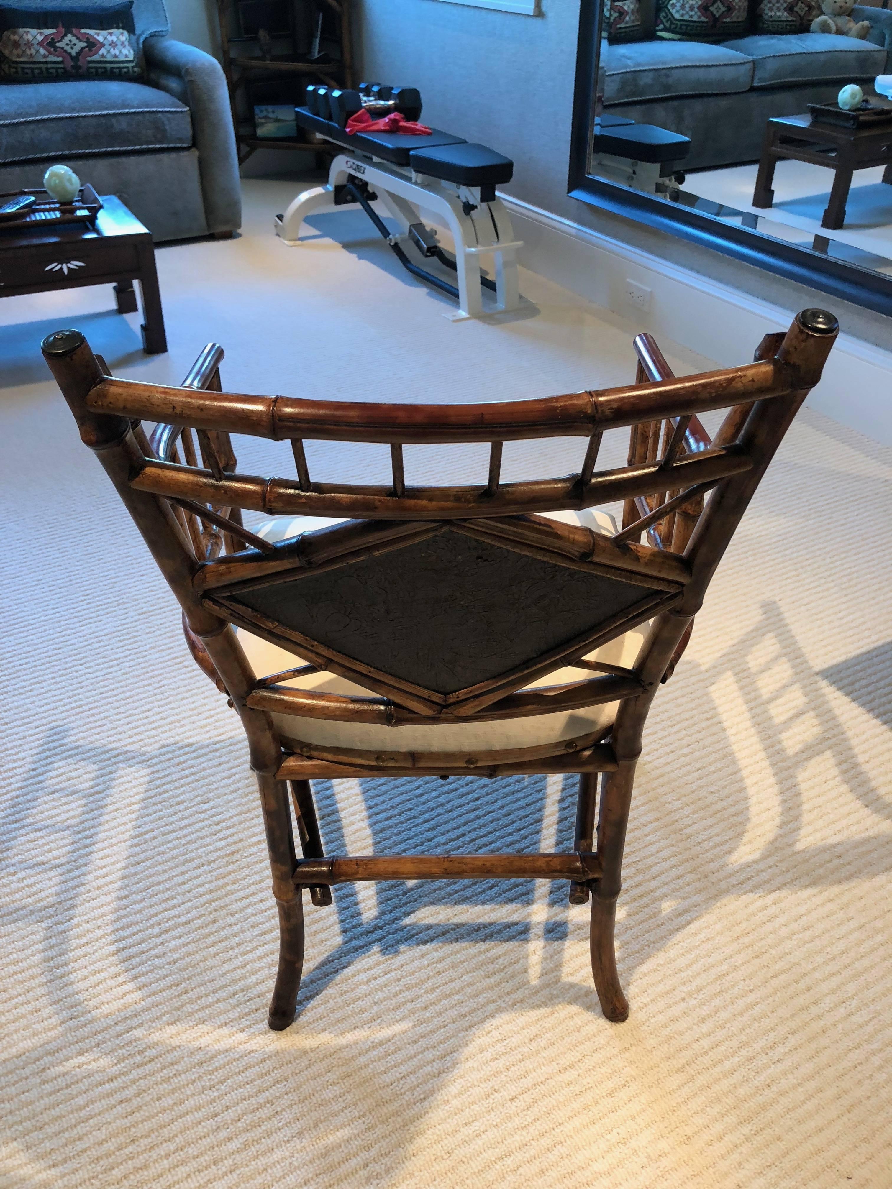 Hand-Crafted English Bamboo Armchair